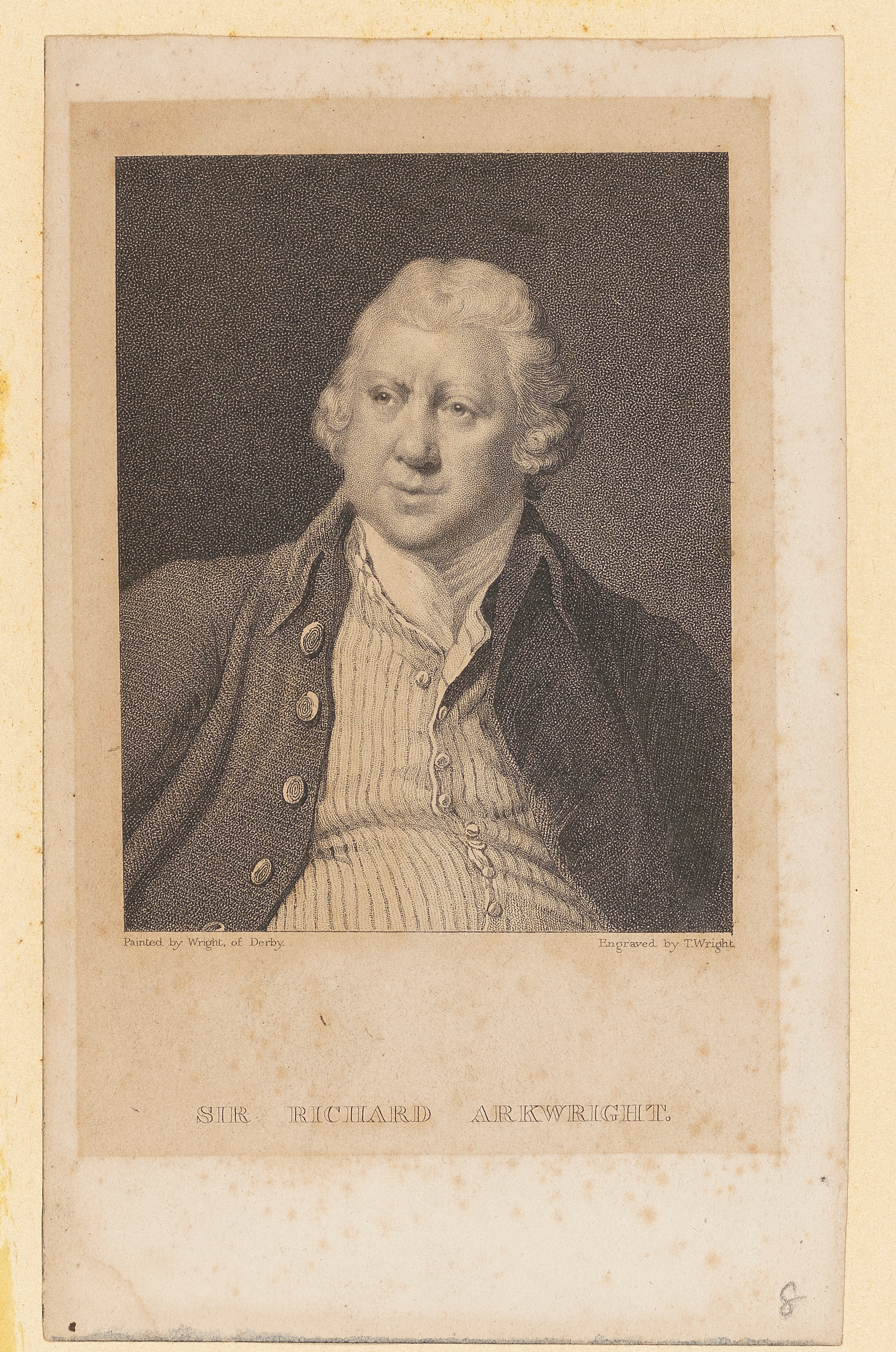 Engraving after Joseph Wright of Derby (1734 - 1797), 'The Bradshaw Children'; Portrait of the Bradshaw children, Francis, Annie and Frances (of Joseph Bradshaw of Holbrook, previously Baggaley) with a lamb. Inscribed scratched in pencil: bottom left 'Jos. Wright' bottom right Val Green Fecit' middle centre ' Ryland & Bryer'. Made by Valentine Green (1739-1813). Mezzotint engraving and etching.