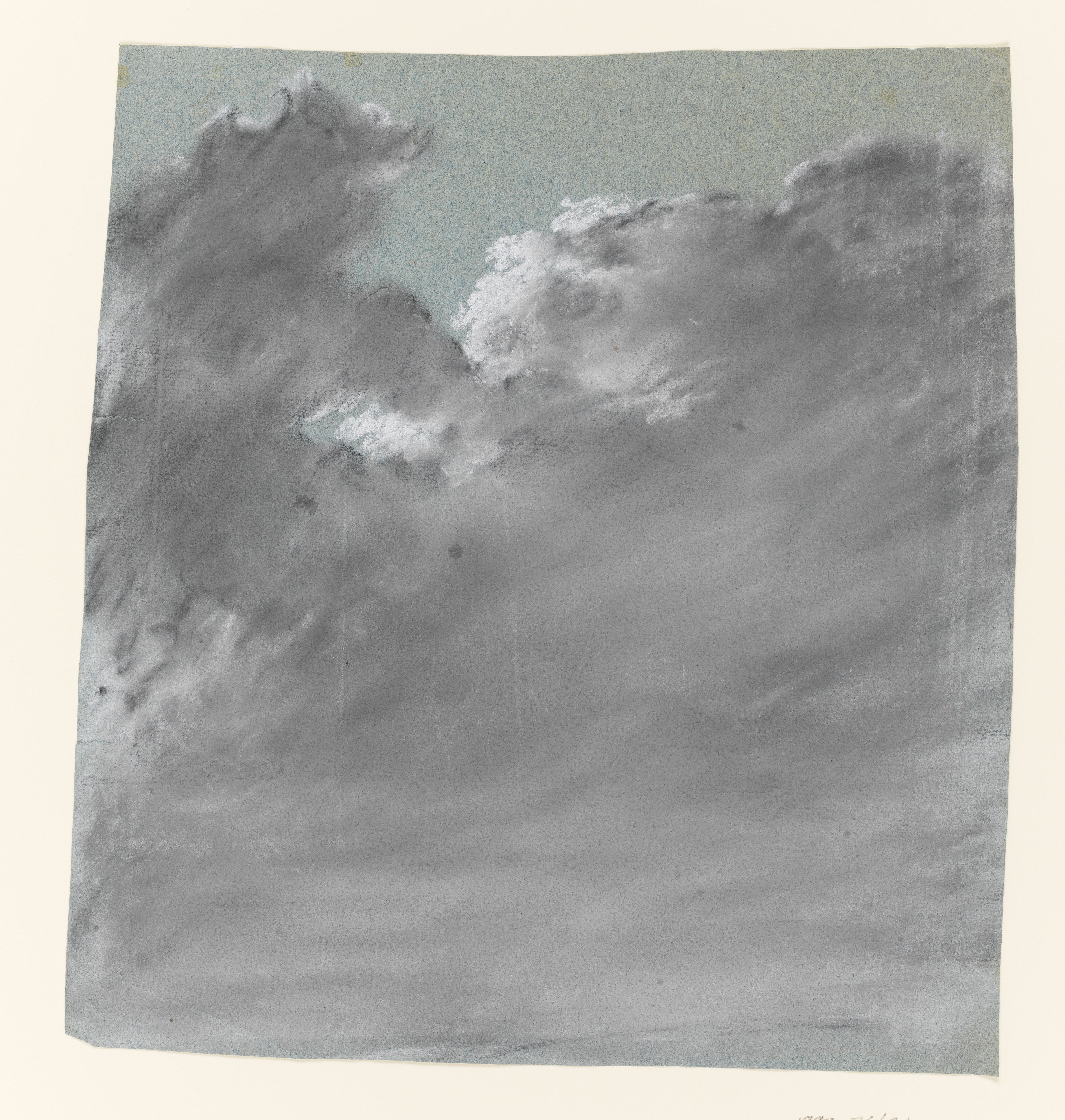 Study after Ruben's Portrait of his Wife by unknown Artist believed to be Joseph van Aken. Black and white Chalk on blue paper. There is a similar Joseph van Aken drawing in the National Gallery of Scotland, illustrated on the Allan Ramsay Catalogue, pl. 32. This drawing is on distinctly different darker paper than the studies by Wright in this archive.